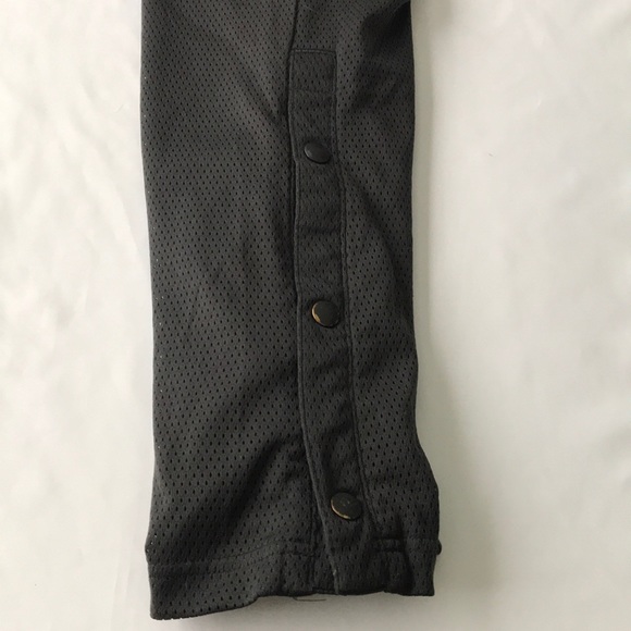 Nike Pants Gray Mesh Snap hem closure logo Size L - Picture 6 of 7